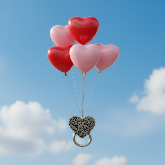 Handmade Pewter Eyeglass / ID Badge Holder Pin 'Hearts on Heart' Gift Bag Included (Copy) (Copy)