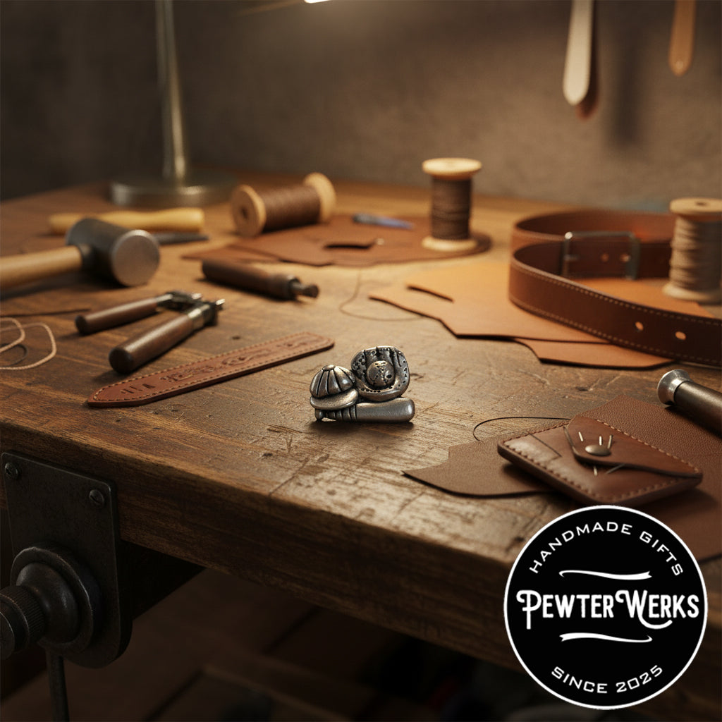 Handmade Pewter Lapel Pin 'Baseball' Gift Bag Included.