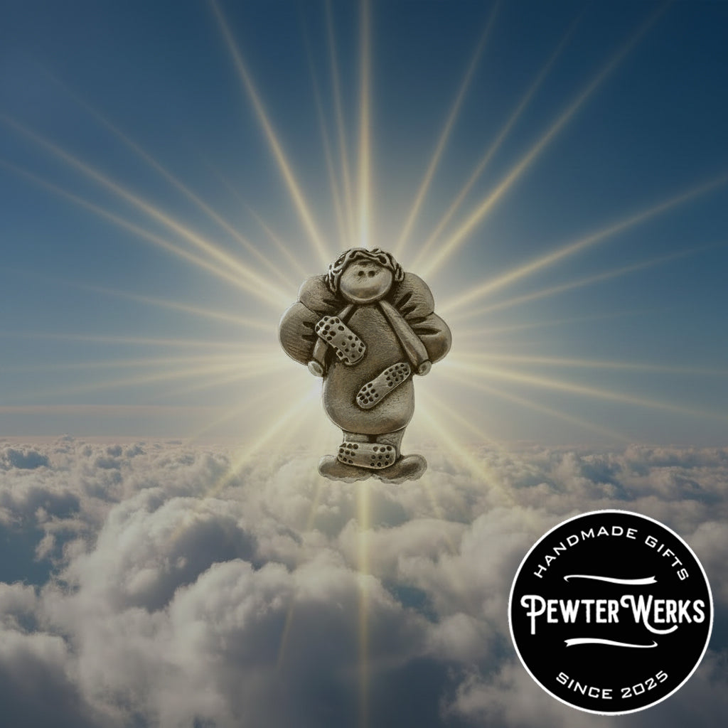 Handmade Pewter Lapel Pin 'Healing Angel' Gift Bag Included.