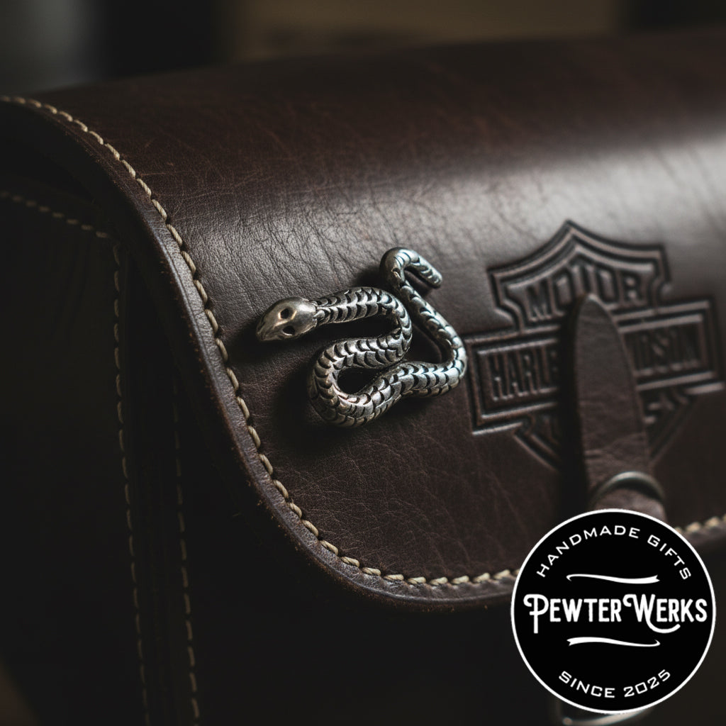 Handmade Pewter Lapel Pin 'Golf Bag' Gift Bag Included.