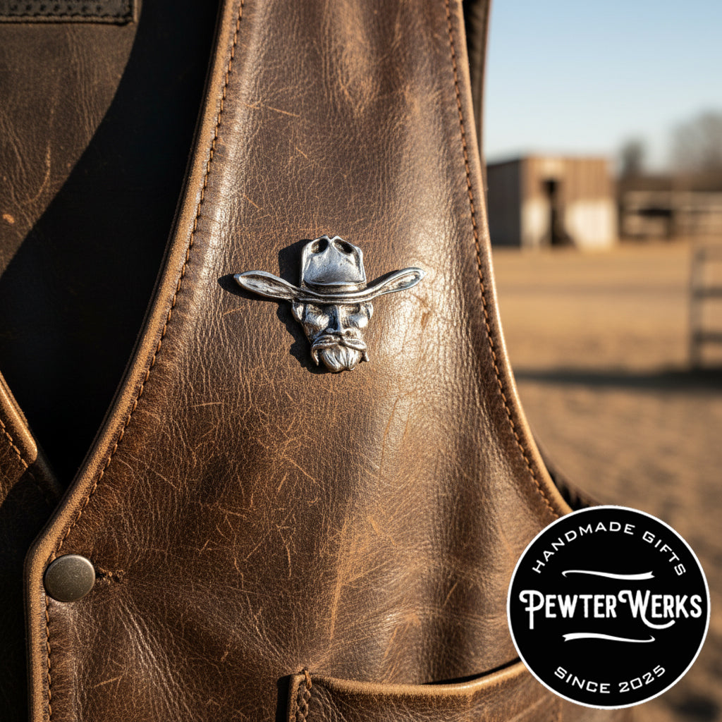 Handmade Pewter Lapel Pin 'Golf Bag' Gift Bag Included.