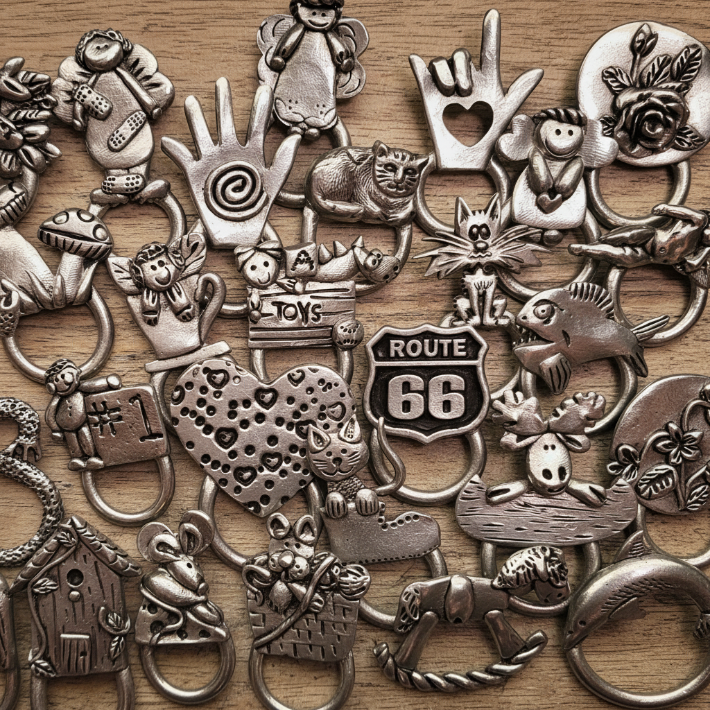 Handmade Pewter Eyeglass / ID Badge Holder Pin 'Butterfly' Gift Bag Included