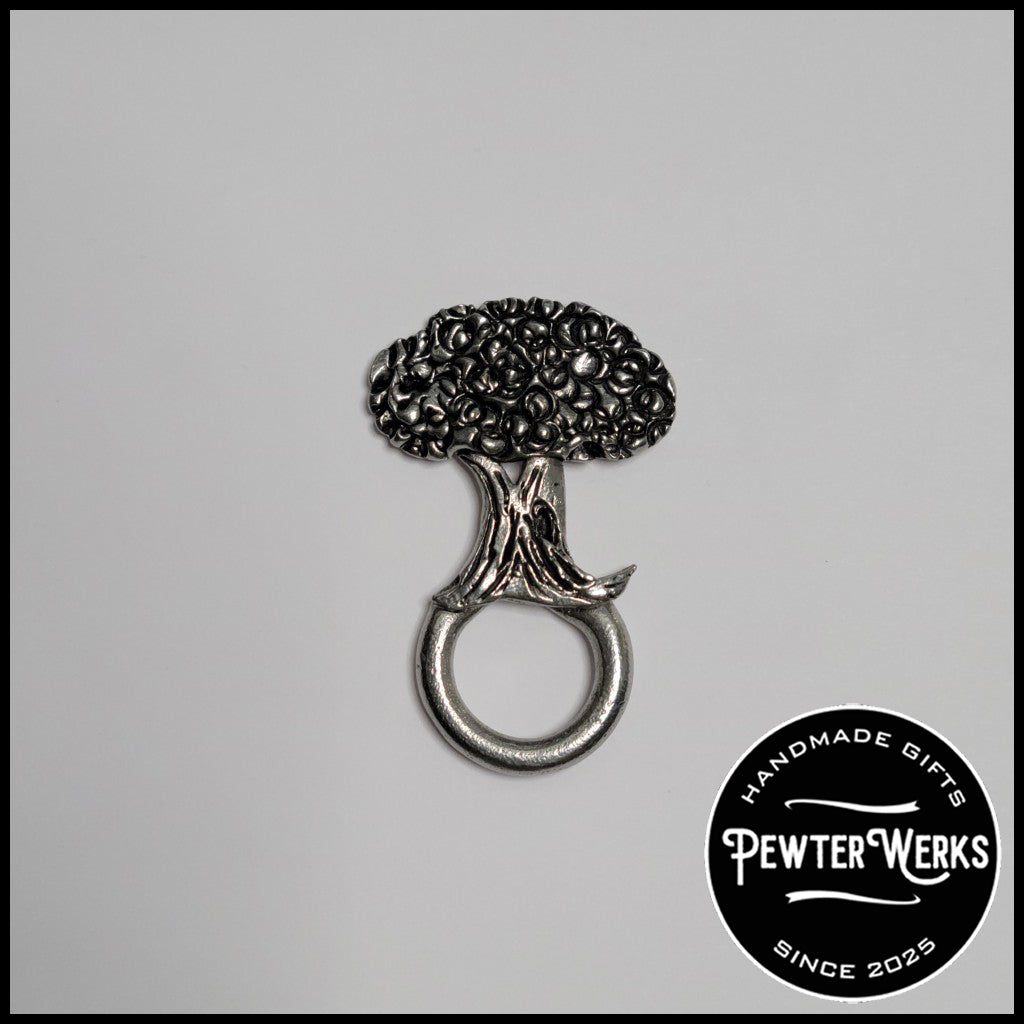 Handmade Pewter Eyeglass / ID Badge Holder Pin 'Tree' Gift Bag Included.