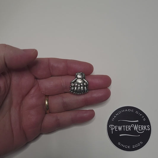 Handmade Pewter Lapel Pin 'Five Children' Gift Bag Included.