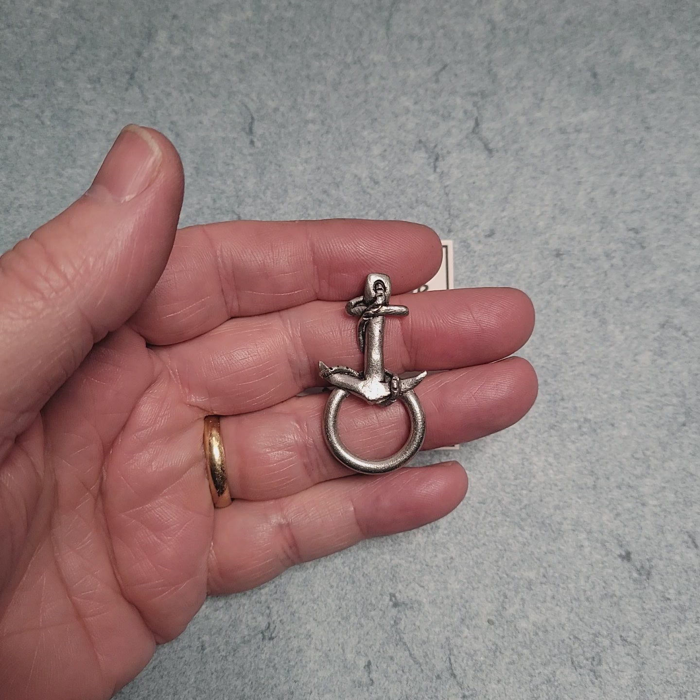 Pewter Anchor Eyeglass / ID Badge Holder Pin Video.