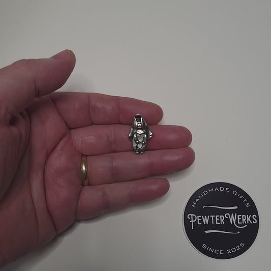 Handmade Pewter Lapel Pin 'Nun' Gift Bag Included.